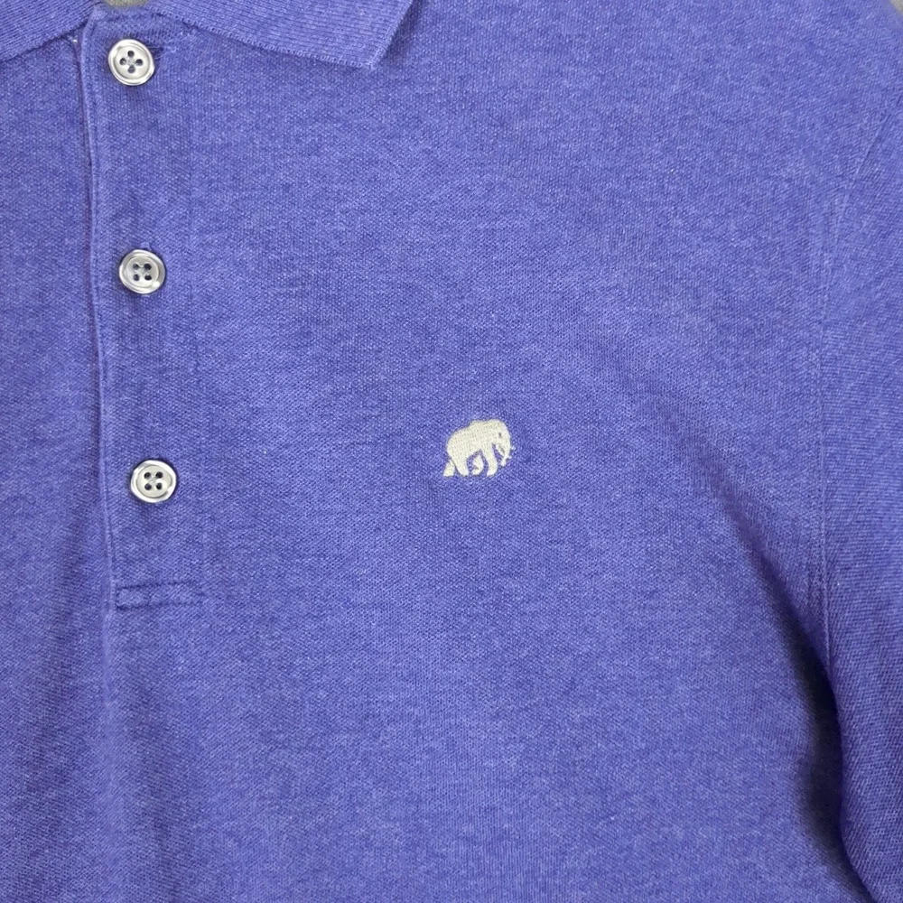 Banana Republic Mens XL Purple Heathered Elephant Logo Short Sleeve Polo Shirt